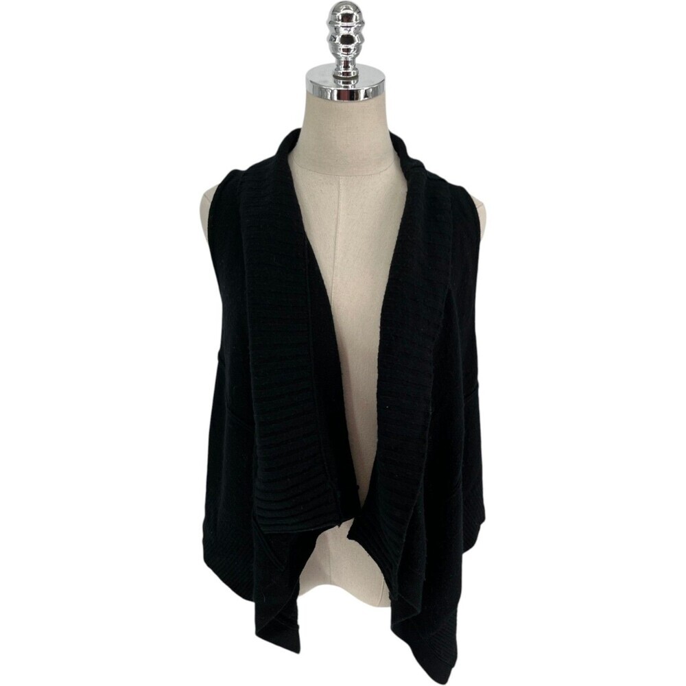 M by Michael Stars Vest Women's Size One Size Black Wool Cashmere Lagenlook